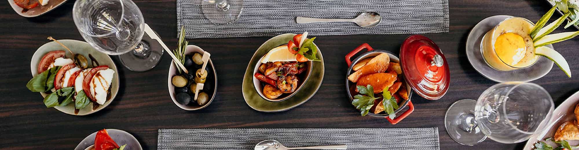 Food on table