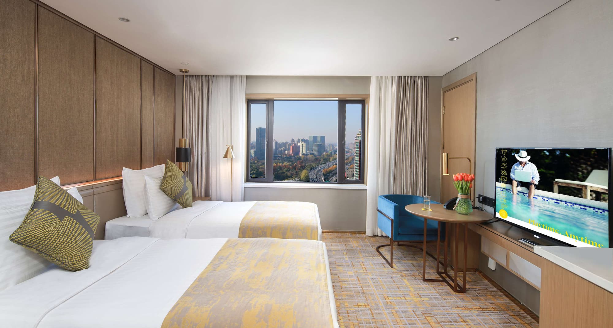 上海虹桥宾馆 - Golden Tulip Shanghai Hongqiao - Standard & Deluxe Twin Room