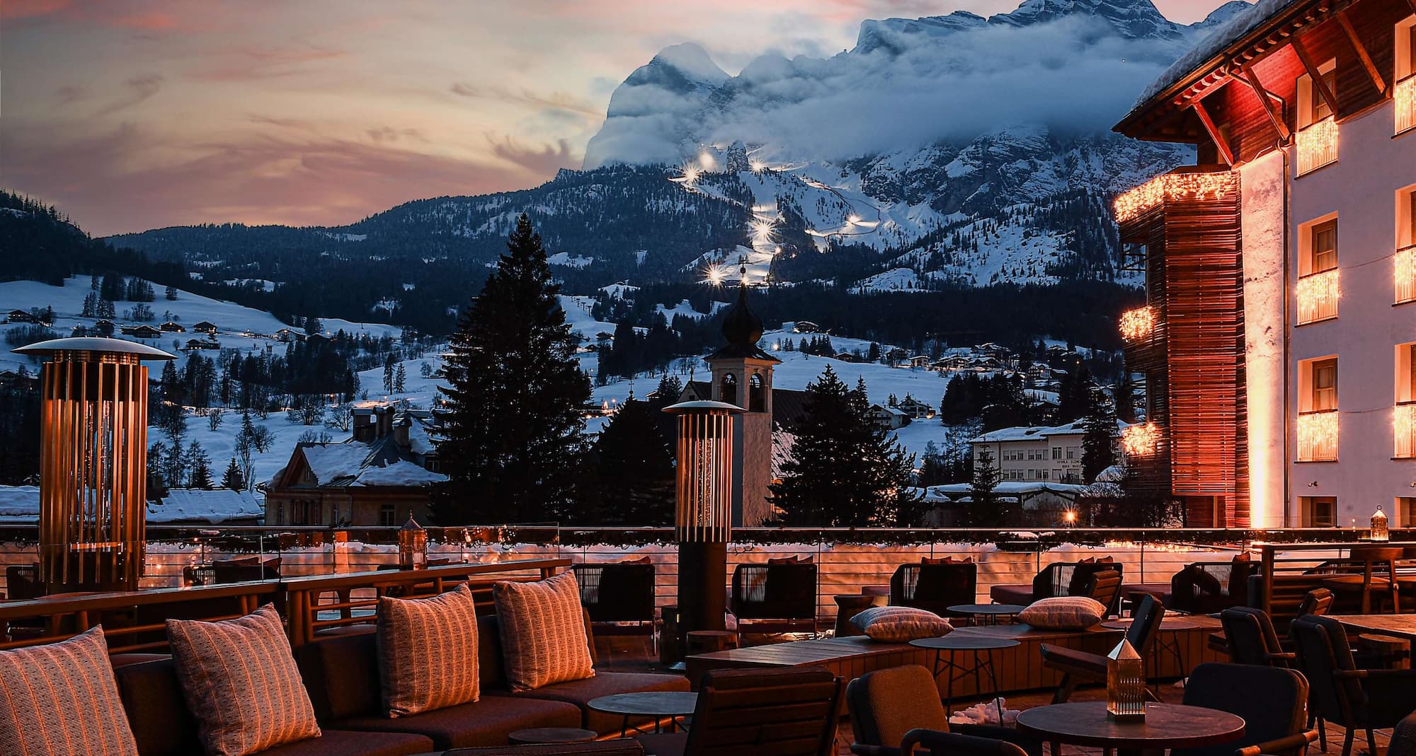 Grand Hotel Savoia Cortina d Ampezzo, A Radisson Collection Hotel - Terrace in winter