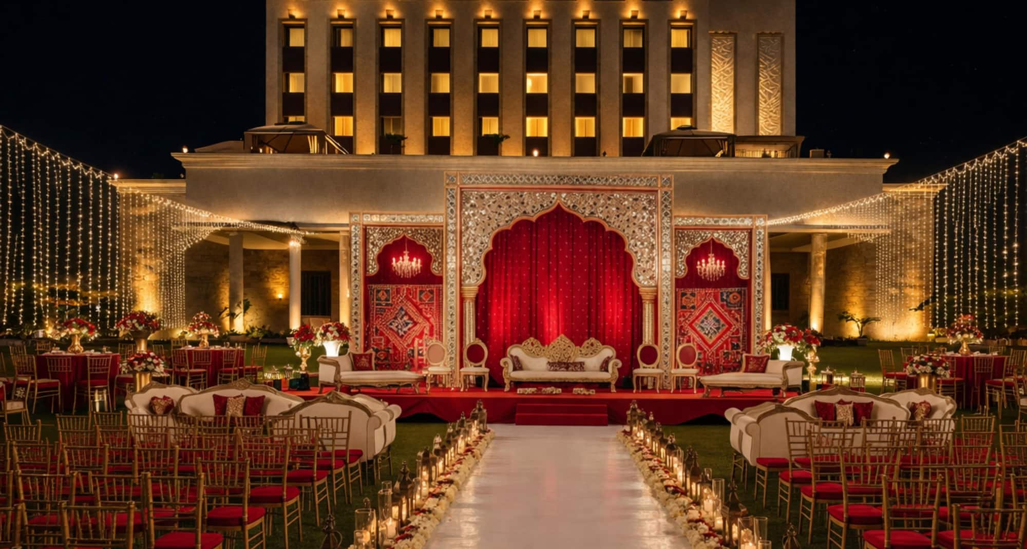 Jasraj Palace Yavatmal Hotel, a member of Radisson Individuals - Night wedding recreation