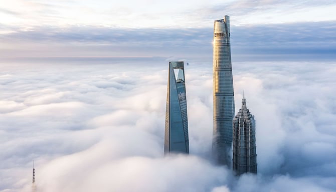 Above the clouds in Shanghai