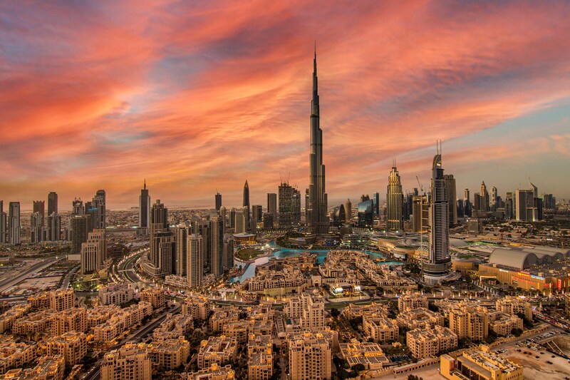 Marketing Campaigns MEA - Burj Khalifa view at sunset, Dubai, UAE