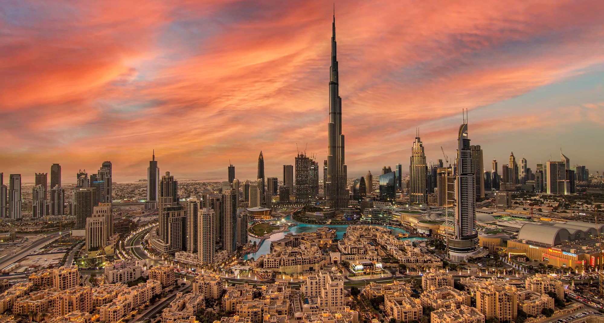 Marketing Campaigns MEA - Burj Khalifa view at sunset, Dubai, UAE
