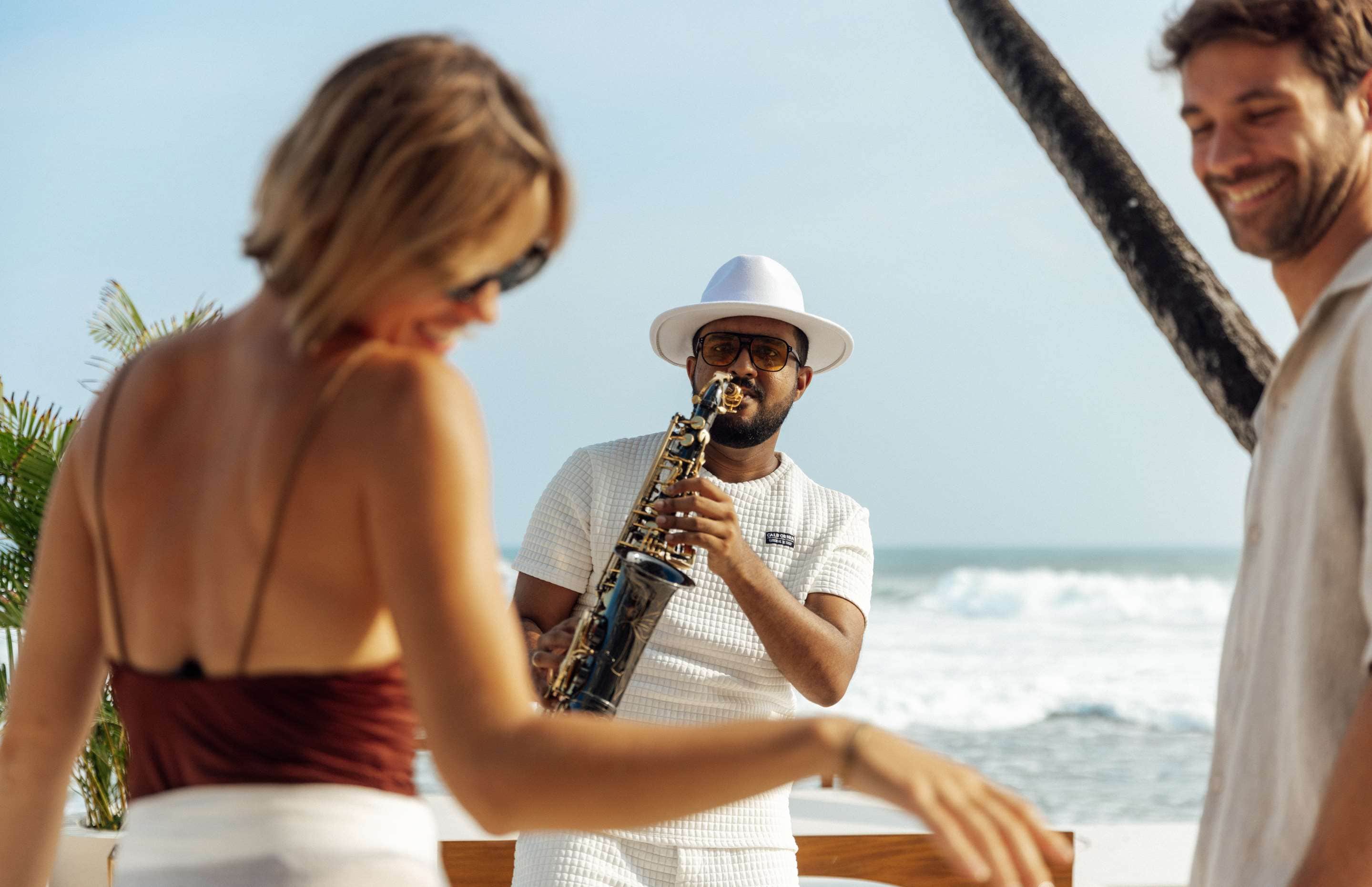 Music at Galle beach