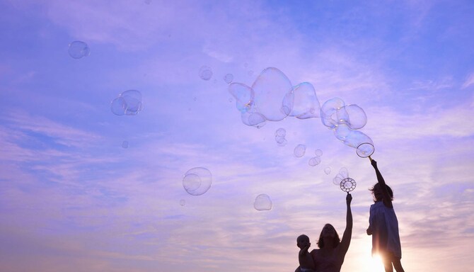 Offers and Packages - Soap bubbles during sunset