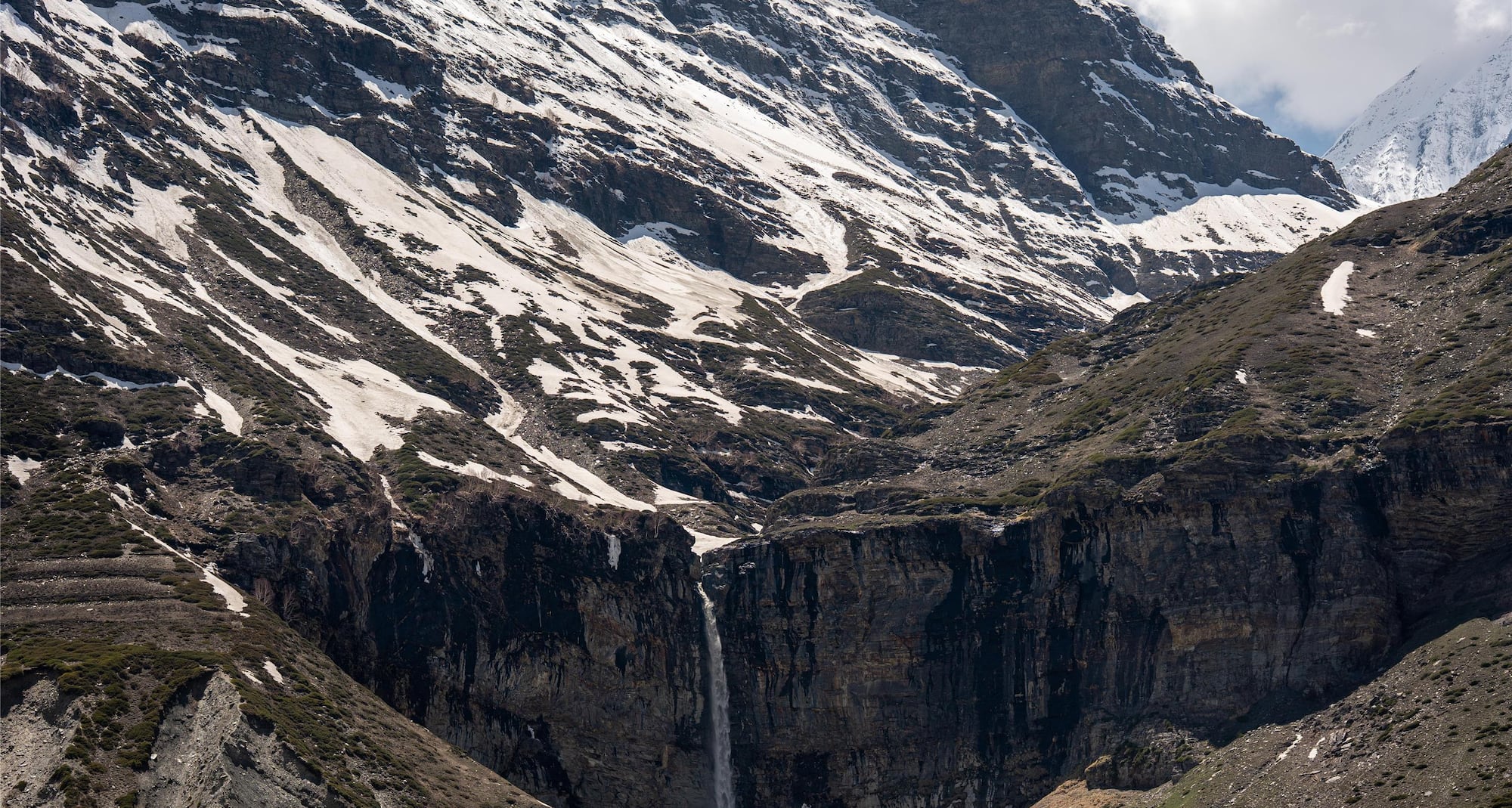 Following mountain streams beneath melting snowcaps