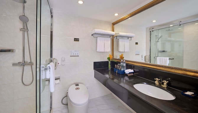 国际饭店 - Park Hotel - Deluxe Twin With View Bathroom