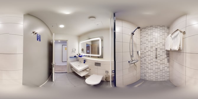 Park Inn by Radisson Residence Riga Barona - Bedroom apartment with Terrace bathroom