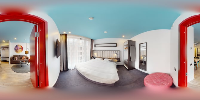 Park Inn by Radisson Residence Riga Barona - Bedroom apartment with Terrace bedroom