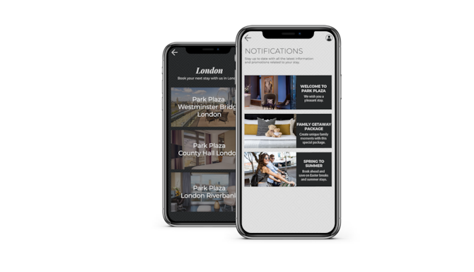 Park Plaza Services-app - meldingen en aanbiedingen