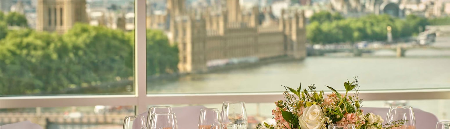 Park Plaza London Riverbank - River View Lounge Banqueting Setup