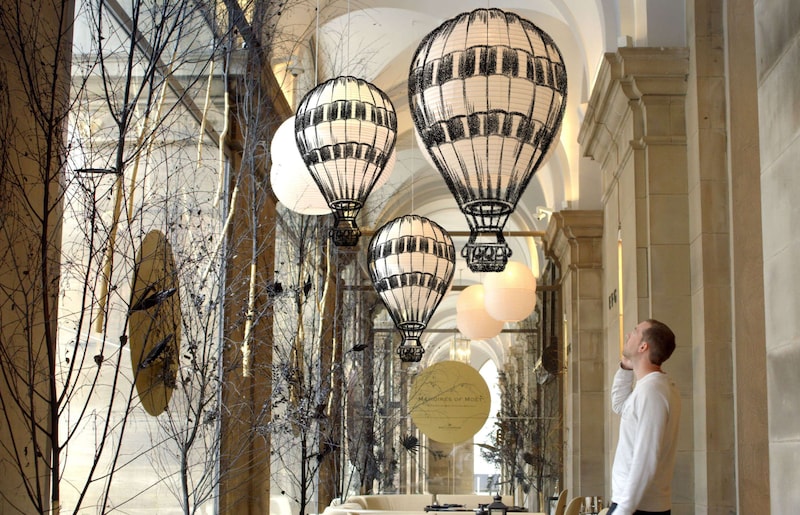 Paperboyo restaurant terrace illustration at The Edwardian Manchester