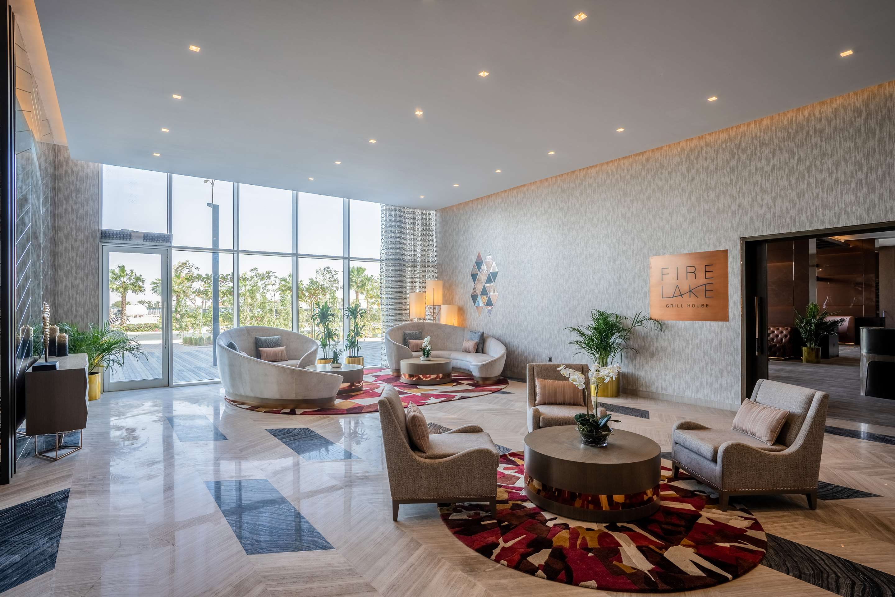 Radisson Hotel Dubai Damac Hills lobby area