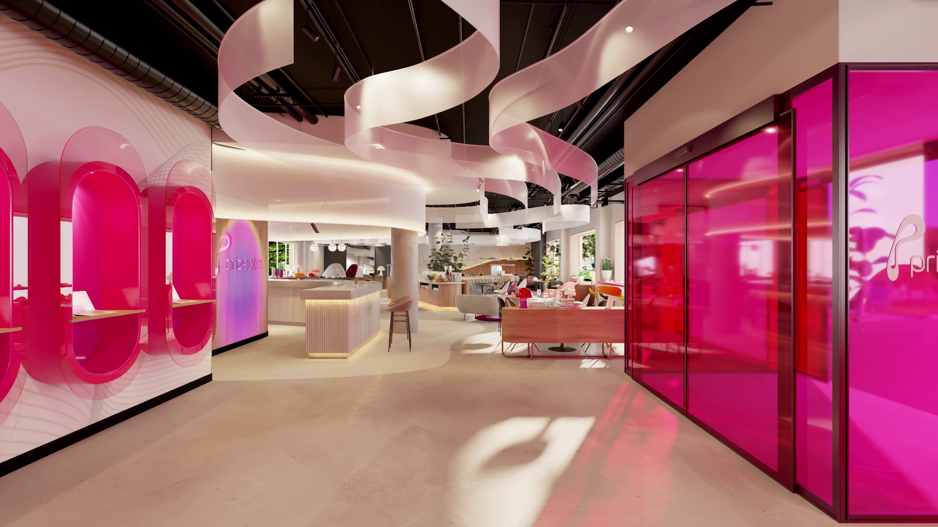 prizeotel entrance and lobby design