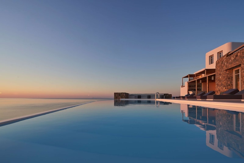 Outdoor Pool at Radisson Blu Euphoria Resort, Mykonos - Outdoor Pool at Radisson Blu Euphoria Resort, Mykonos