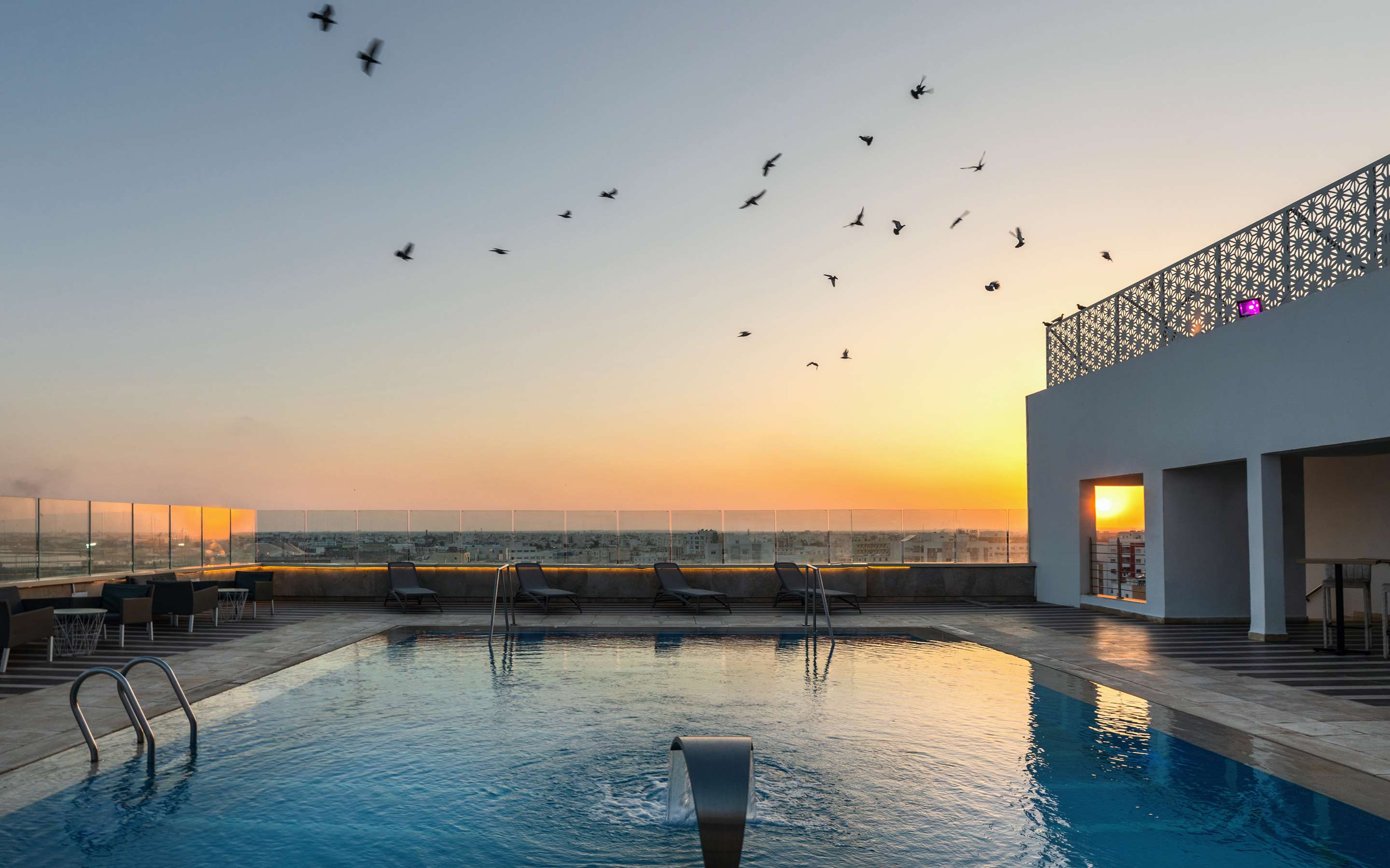 Rooftop pool at Radisson Hotel Sfax