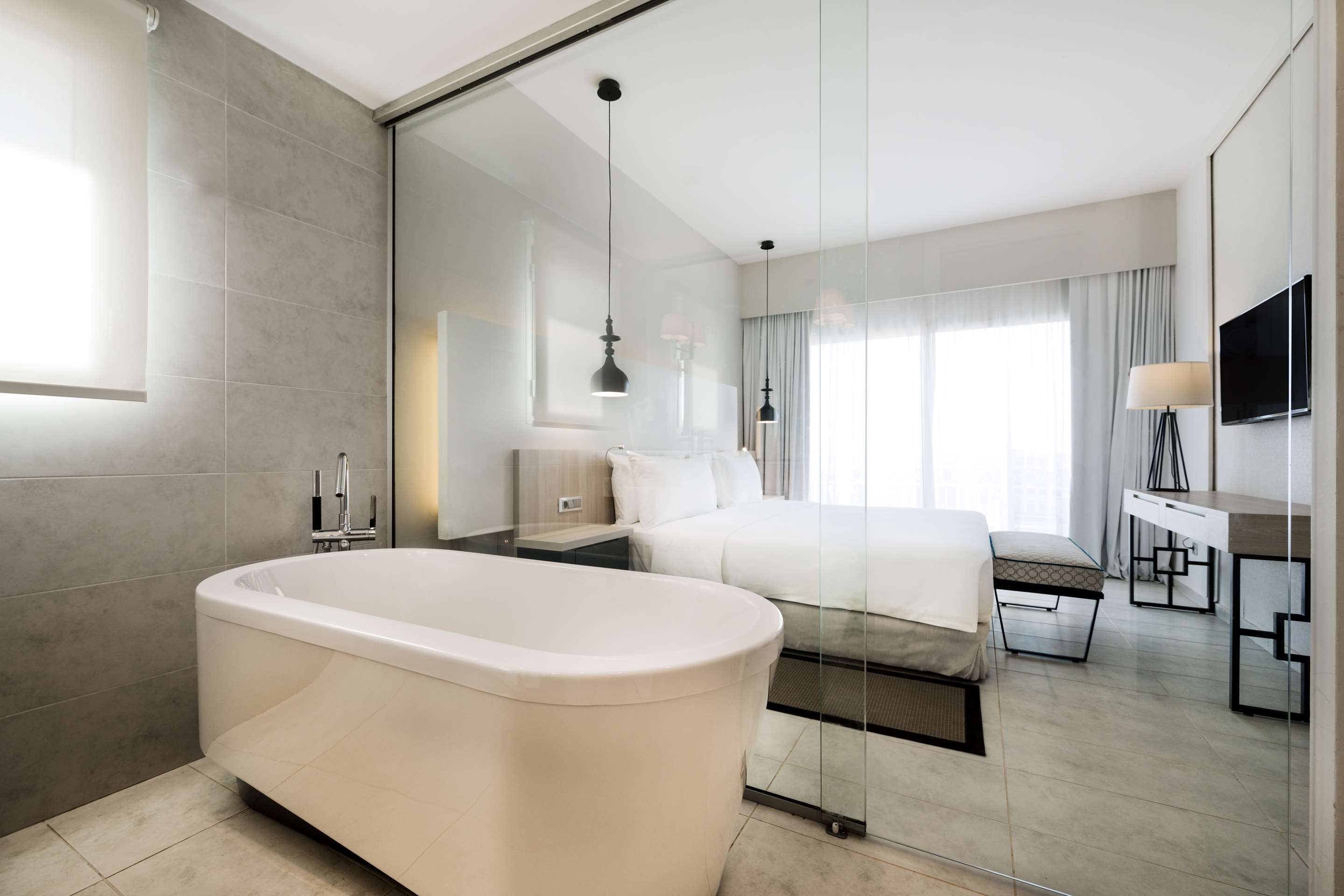 Radisson Blu Residences Saidia One bedroom Apartment with balcony and sea view bathroom