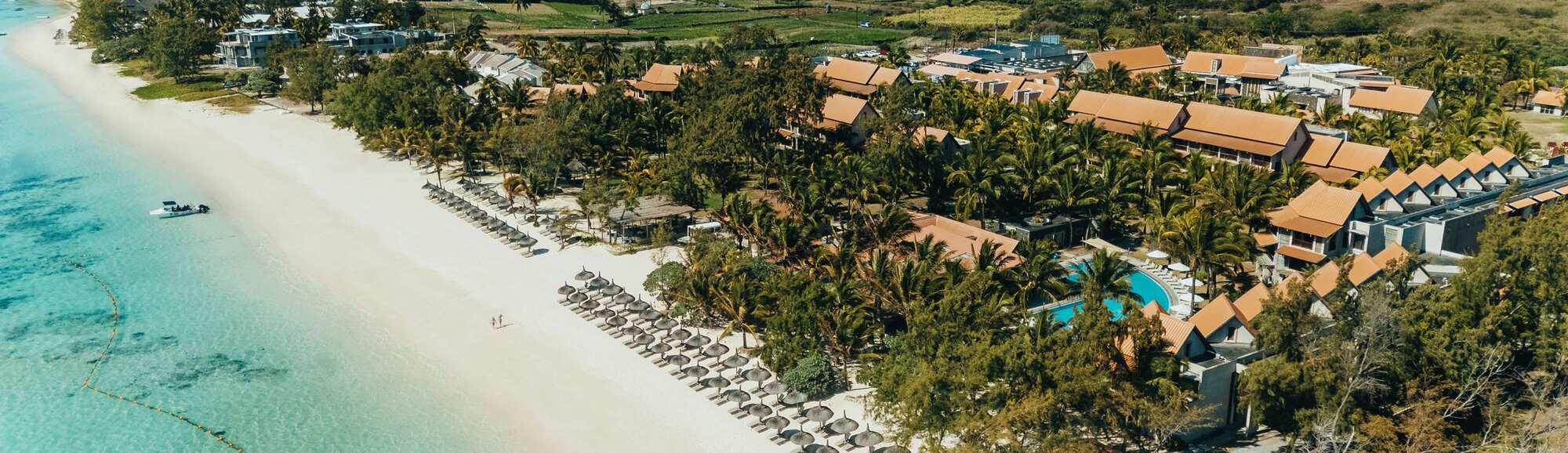 PR - EMEA 2024 - Crystals Beach Resort Belle Mare Aerial View