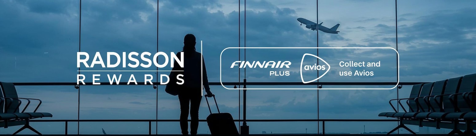PR - EMEA 2026 - Radisson Rewards x Finnair Partnership Airportlogo