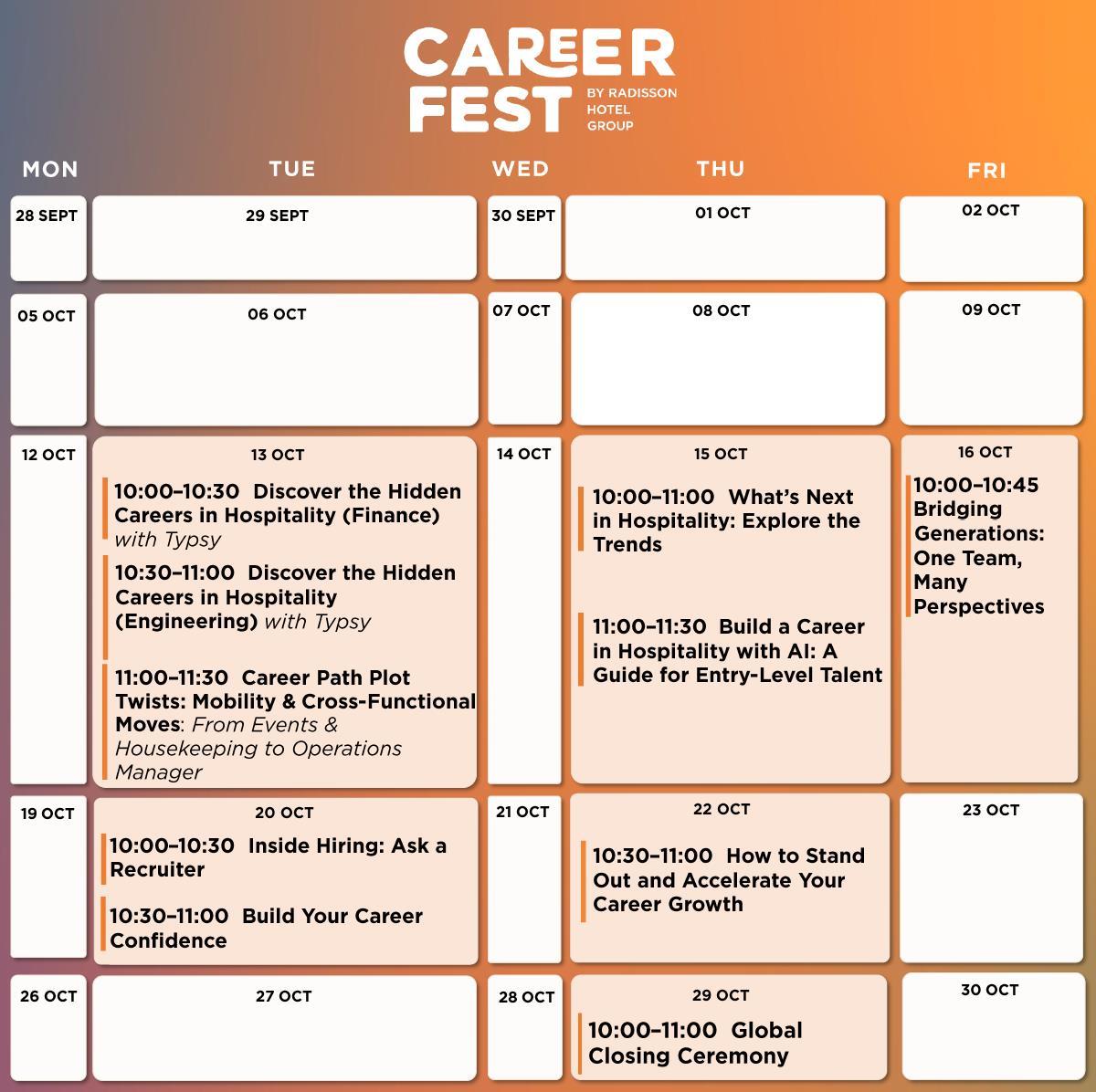 Career Fest External Agenda