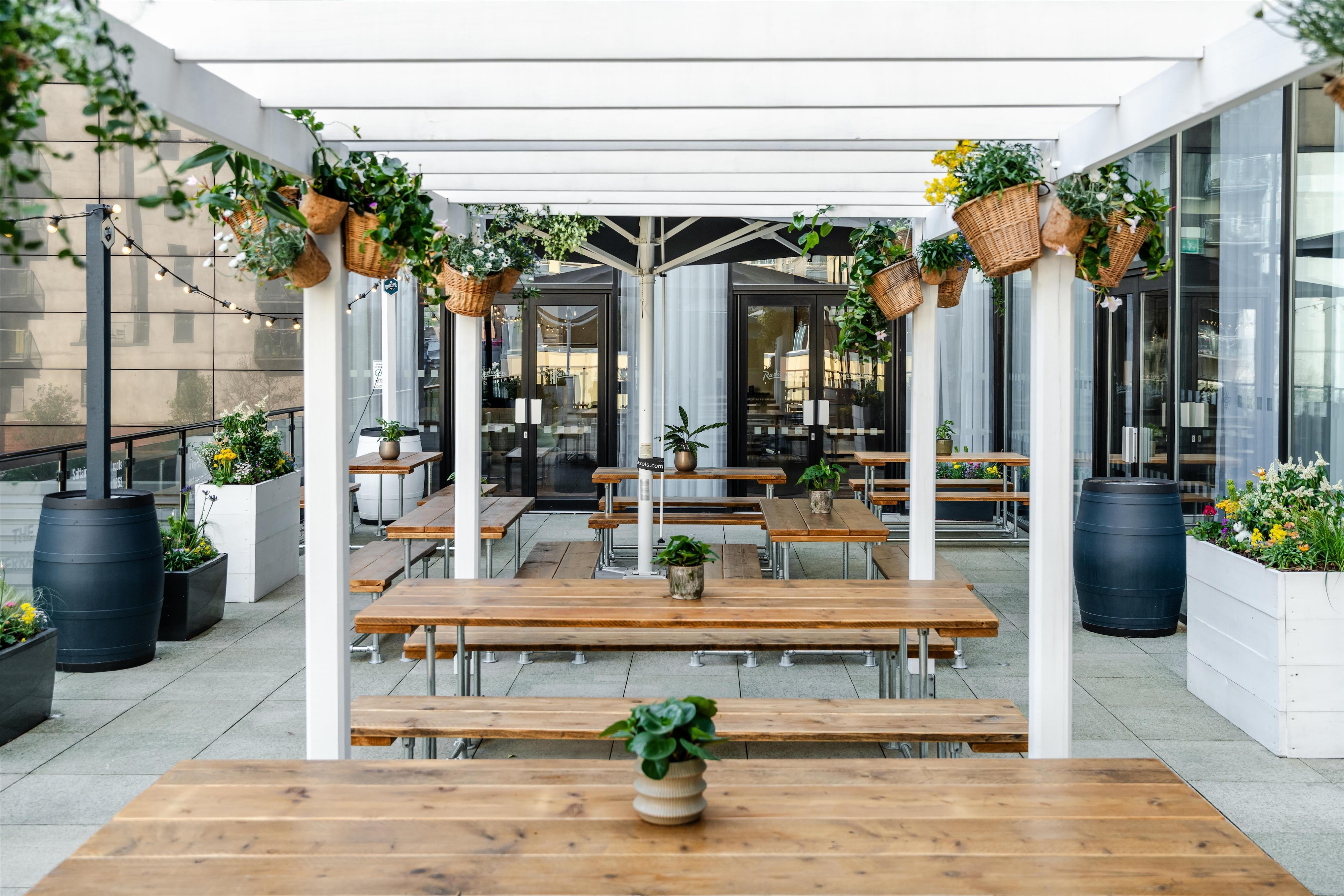 Terrace of Radisson Hotel Manchester City Centre, a Verified Net Zero Hotel