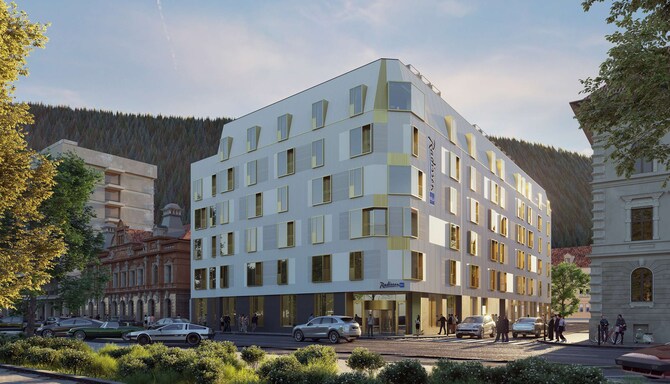 Radisson Blu Aurum Hotel, Brasov - Photorealistic render of the hotel