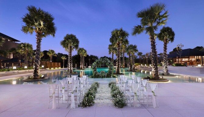 Radisson Blu Bali Uluwatu - Poolside Wedding at Sunset