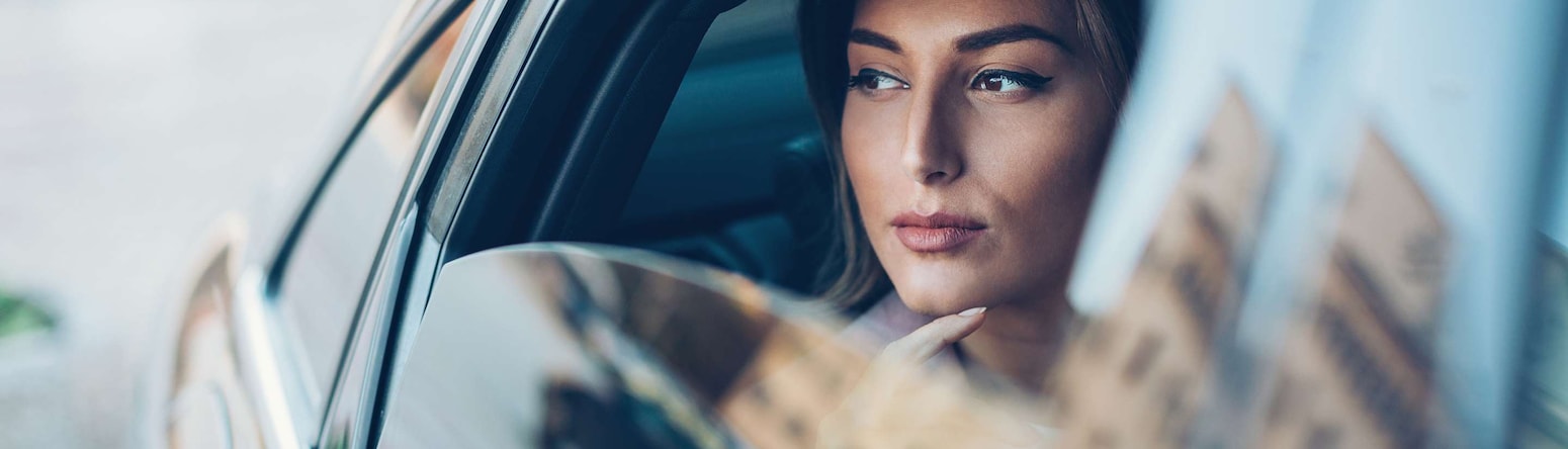 Radisson Blu Brand - Model in a car