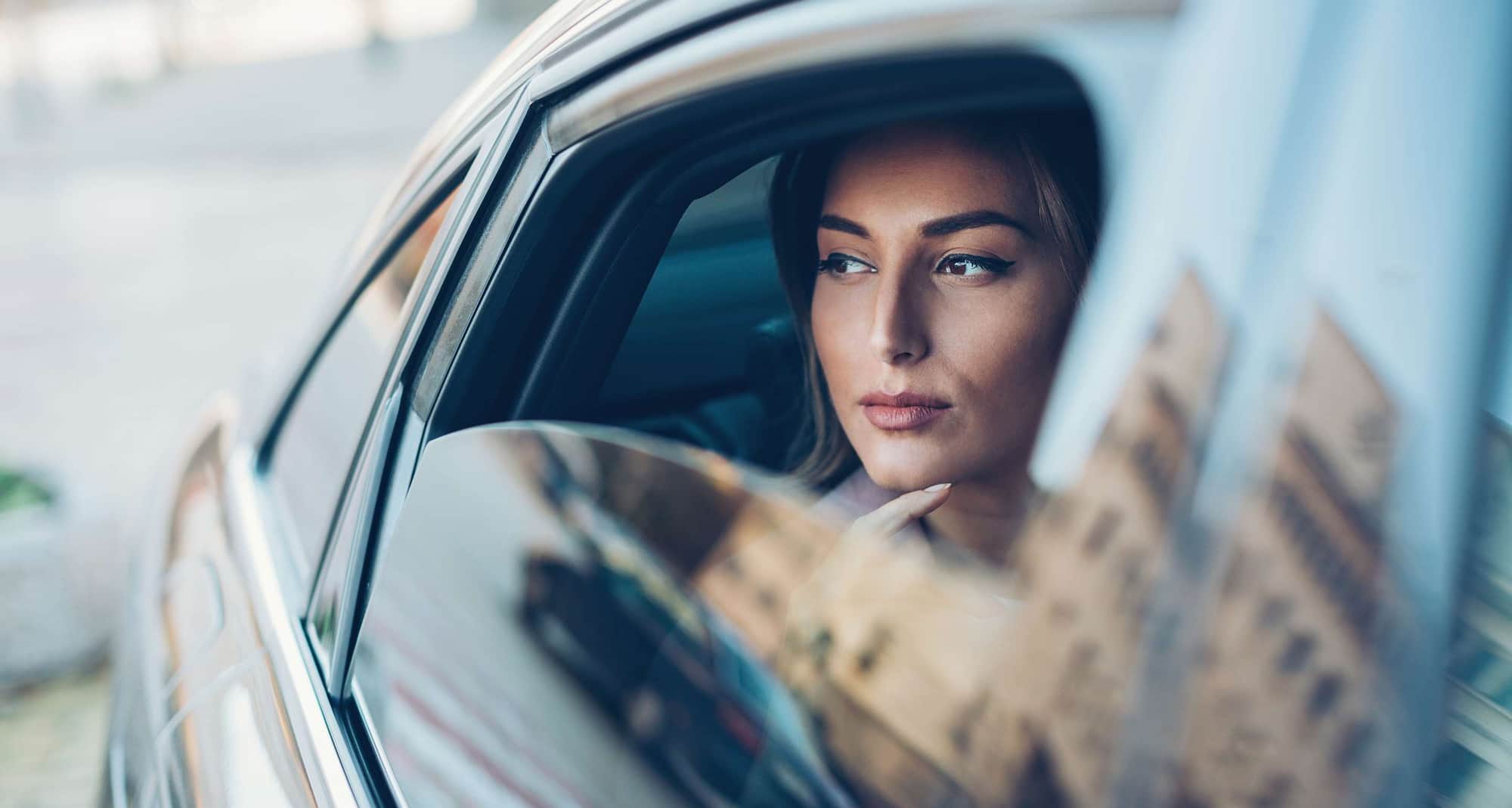 Radisson Blu Brand - Model in a car