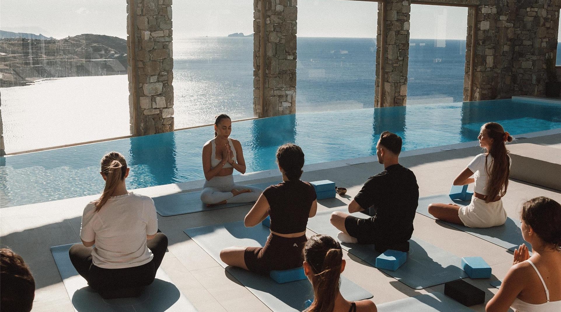 Radisson Blu Euphoria Resort, Mykonos - Yoga at the pool
