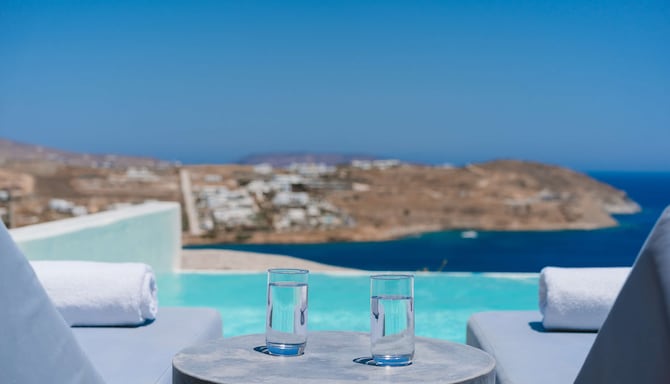 Radisson Blu Euphoria Resort, Mykonos - Junior Suite with Private Pool - Sea View_Outdoor Area