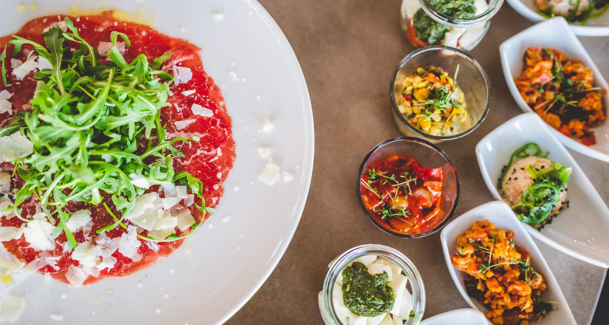 Radisson Blu Hotel, Bonn - Fresh salads and appetizers at the brunch buffet.