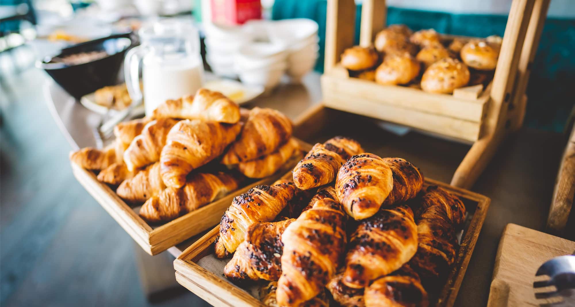 Radisson Blu Hotel, Bonn - Selection of freshly baked croissants and pastries on the buffet.