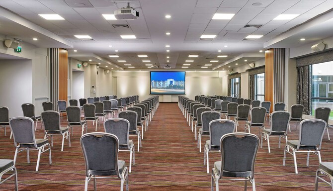 Radisson Blu Hotel, Dublin Airport - Killarney suite theater set up with social distancing protocol