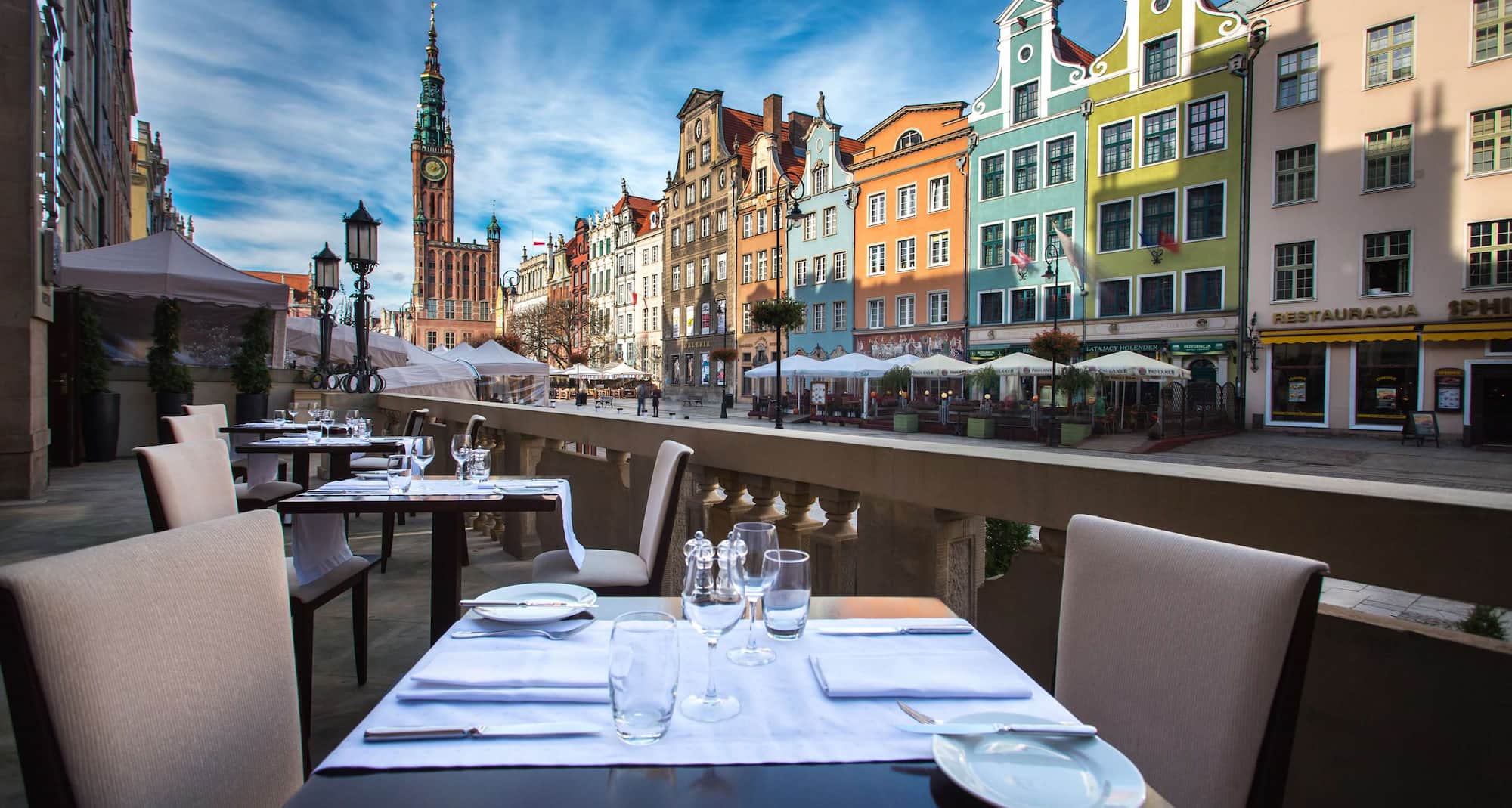 Radisson Blu Hotel, Gdansk — restauracja na tarasie