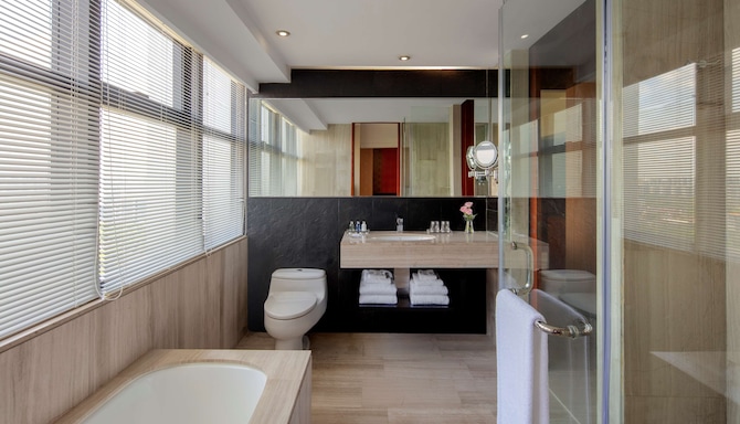 Radisson Blu Hotel, Liuzhou - Executive Suite with mountain view bathroom
