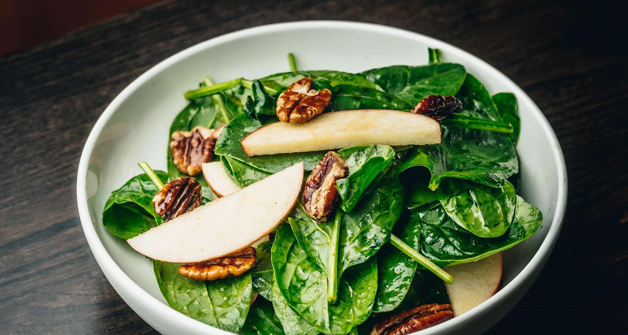 Radisson Blu Edwardian Grafton Hotel, London - Steak and Lobster - Spinach, apple & pecan salad