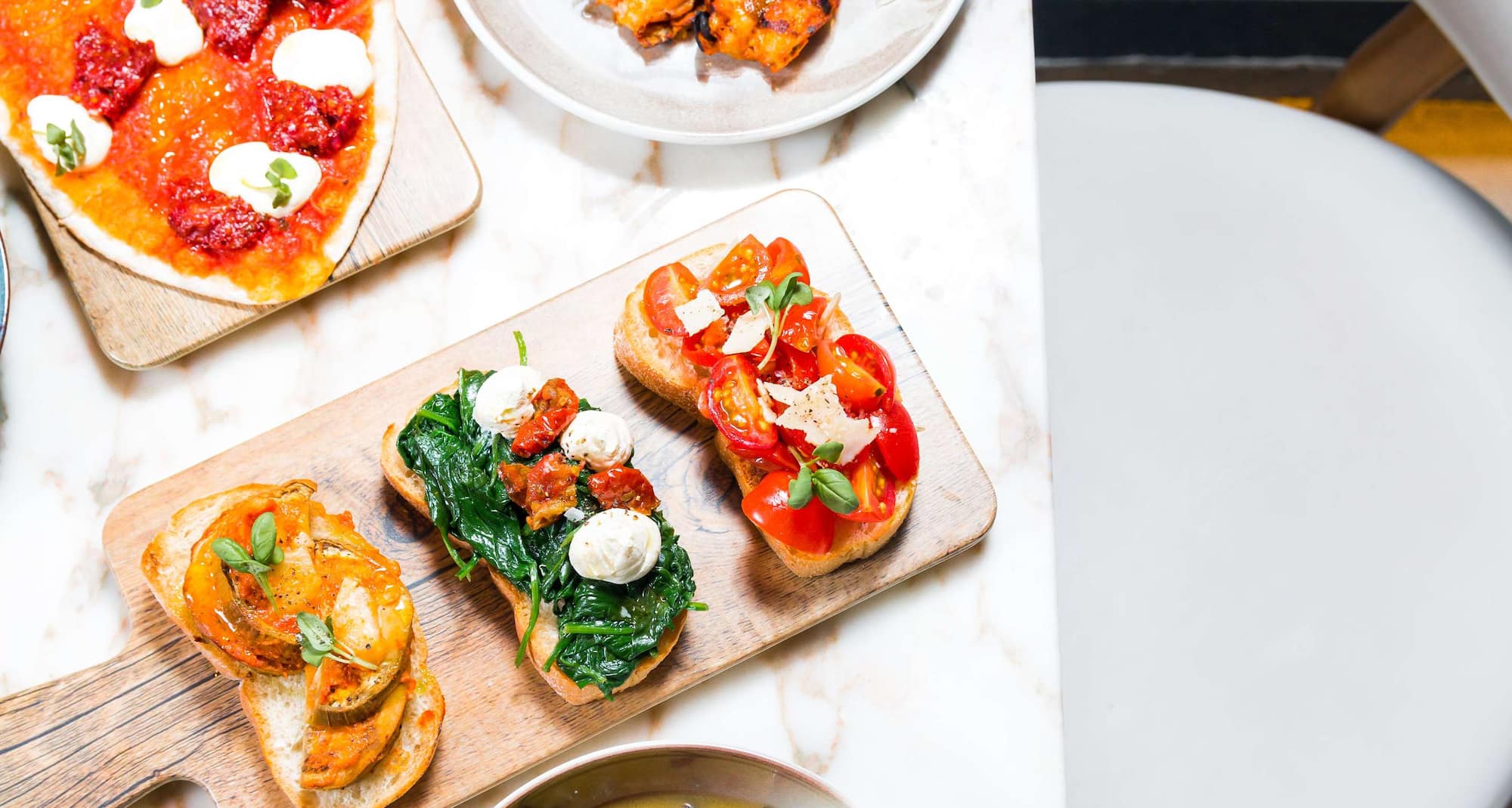 Radisson Blu Edwardian Mercer Street Hotel, London - Monmouth Kitchen - Trio Of Bruschetta