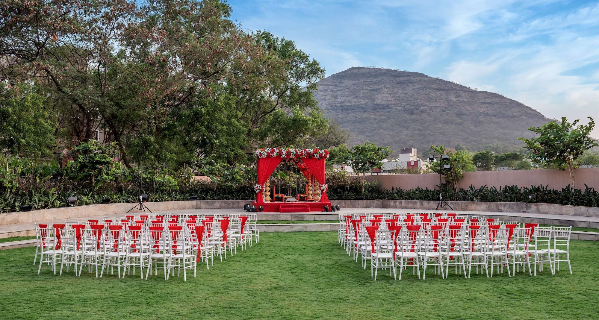 Radisson Blu Hotel & Spa, Nashik - Godavari Lawns Wedding set up by day