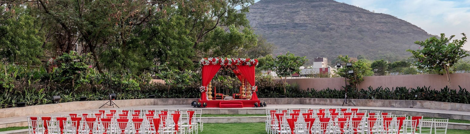 Radisson Blu Hotel & Spa, Nashik - Godavari Lawns Wedding set up by day