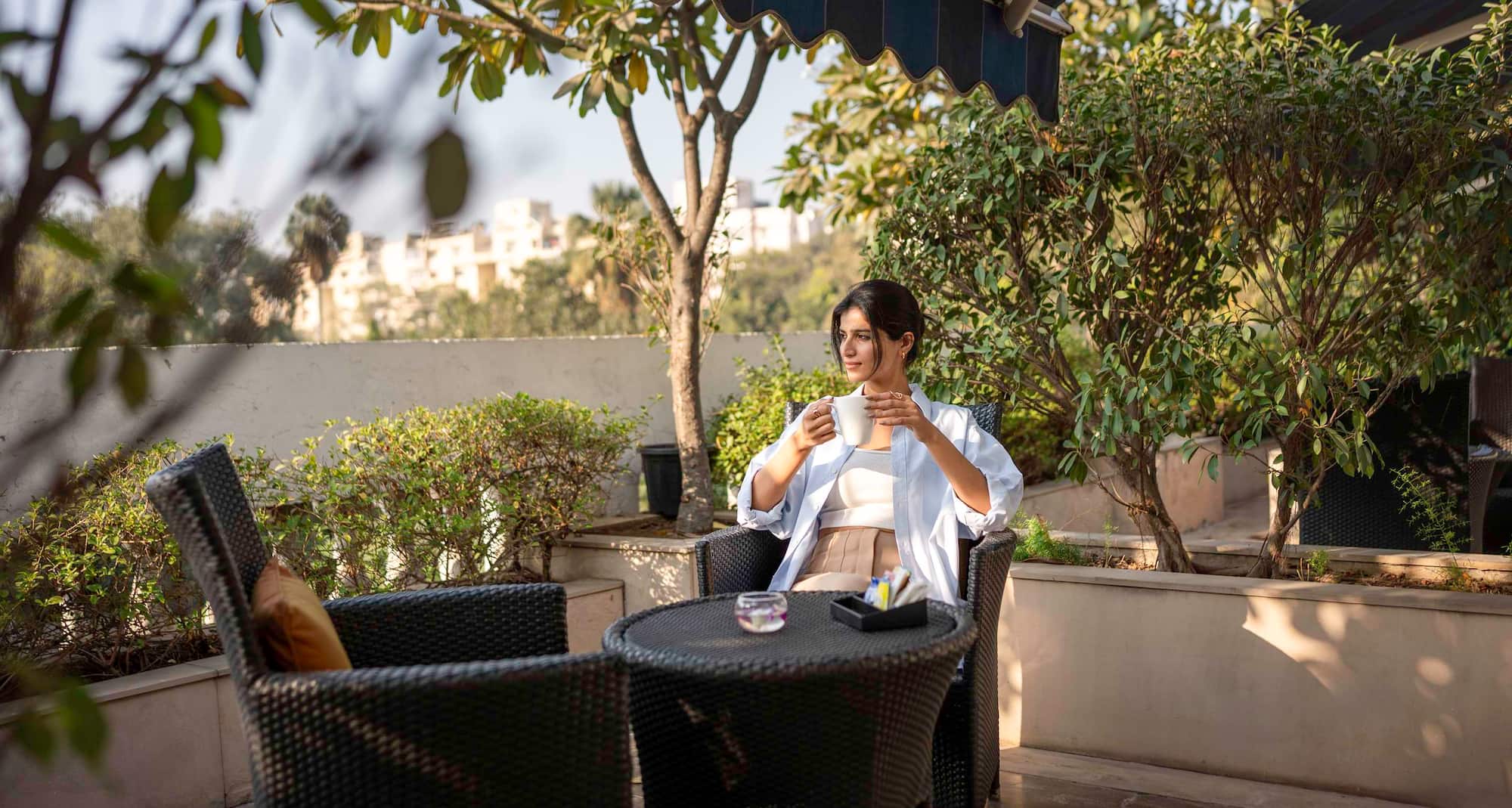 Radisson Blu Marina Hotel Connaught Place - Enjoying morning coffee at Hotel Room Balcony