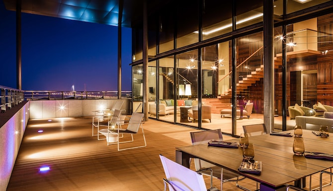 Radisson Blu M'Bamou Palace Hotel, Brazzaville - Penthouse Living Room View from Terrace