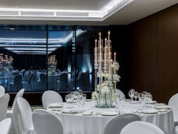 Radisson Blu Olympiyskiy Hotel, Moscow - Meetings and Events Blue Black with banquet set-up