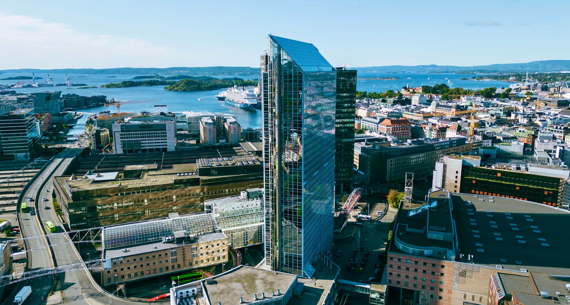 Radisson Blu Plaza Hotel, Oslo - Exterior with fjord view