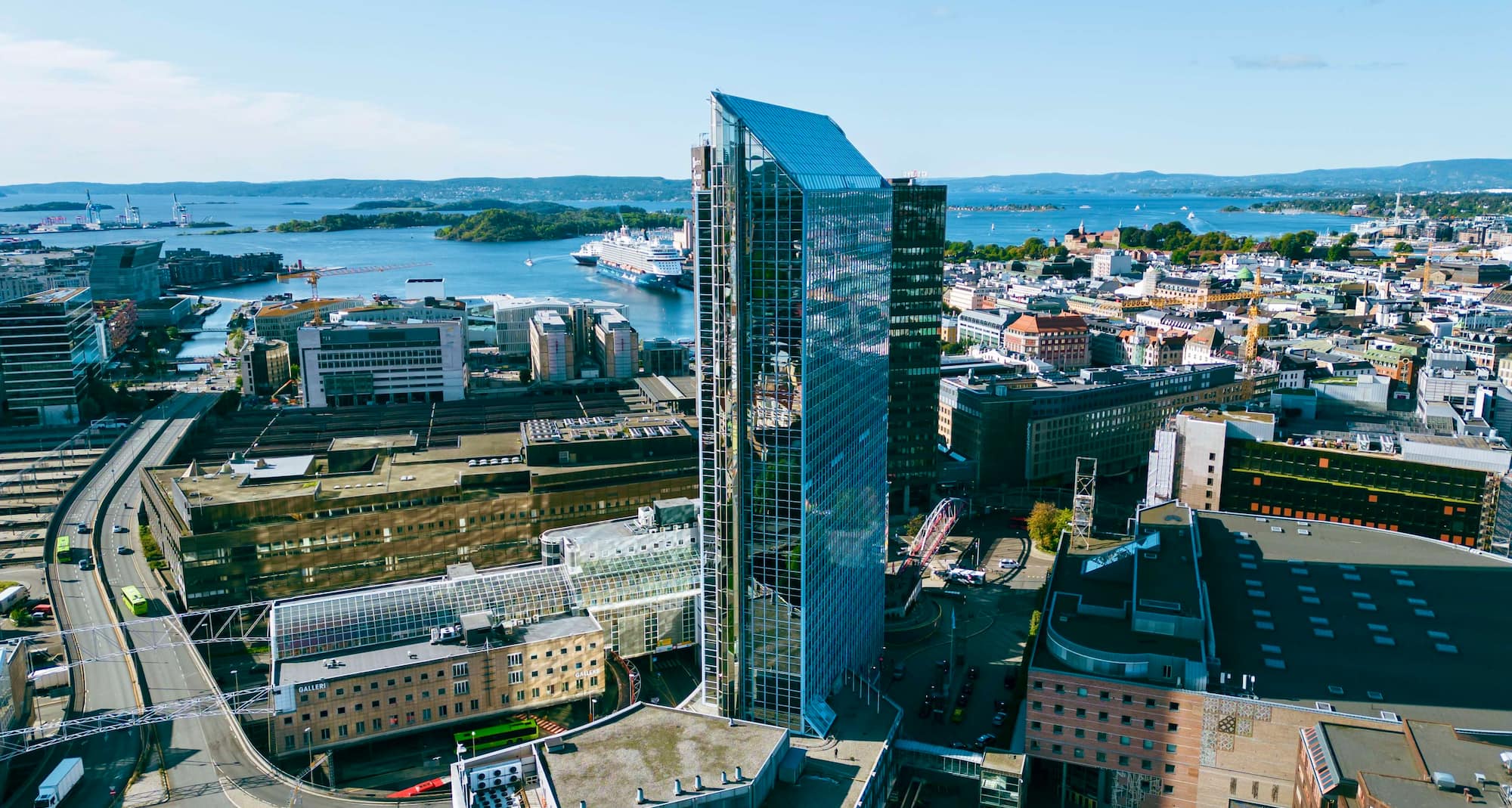 Radisson Blu Plaza Hotel, Oslo - Exterior with fjord view