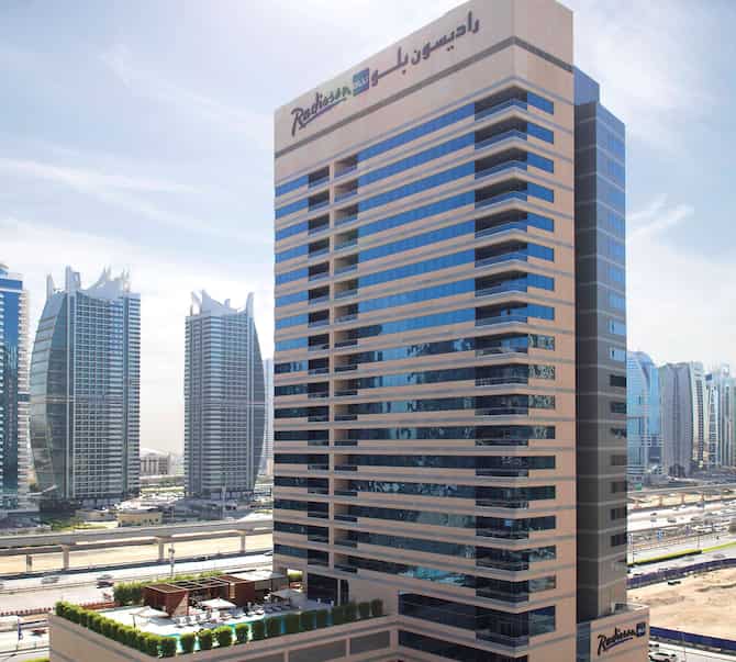 Hotels in Dubai Marina near JBR Radisson Blu Residence Dubai