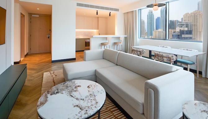 Radisson Blu Residence, Dubai Marina - Living room - Two Bedroom Apartment
