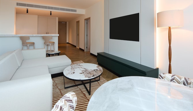Radisson Blu Residence, Dubai Marina - Living room - One Bedroom Apartment