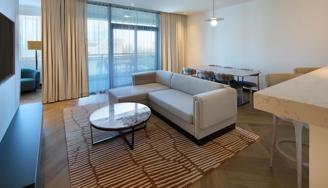 Radisson Blu Residence, Dubai Marina - Living room - Two Bedroom Apartment