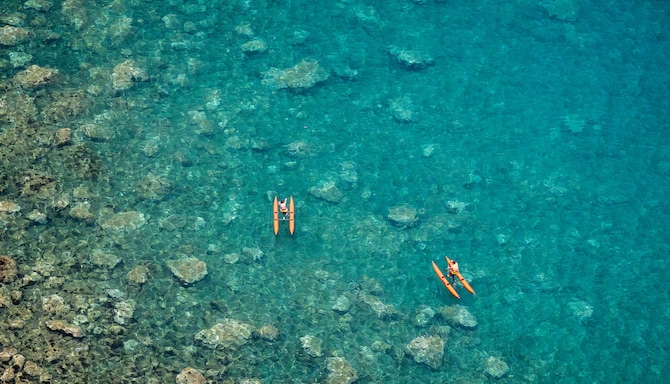 Pedalo in the Mediterranean